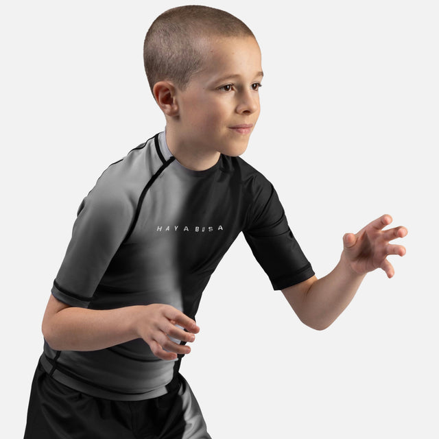 Hayabusa Rashguard Apex Nova Kurzarm Kinder – Schwarz