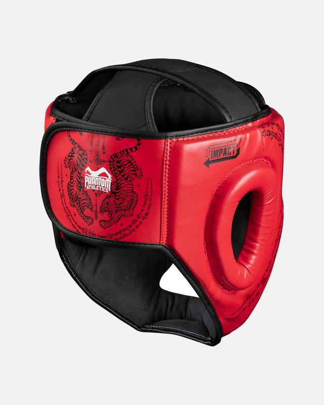 Capacete de boxe Phantom Athletics Muay Thai – Vermelho