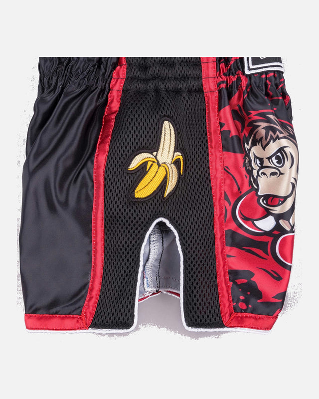 Spodenki Muay Thai 8 WEAPONS Joe – Czarne/Czerwone