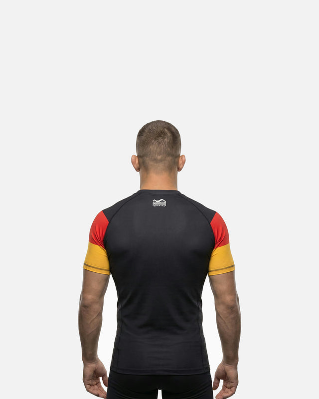 Rashguard Phantom Athletics Germany Krátké rukávy – Černá/Červená/Zlatá