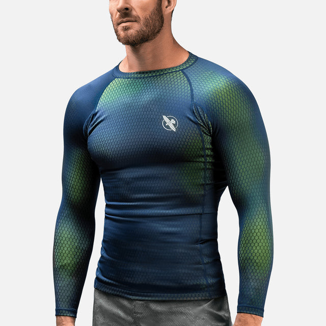 Rashguard Hayabusa Fusion Długie Rękawy – Niebieski/Zielony