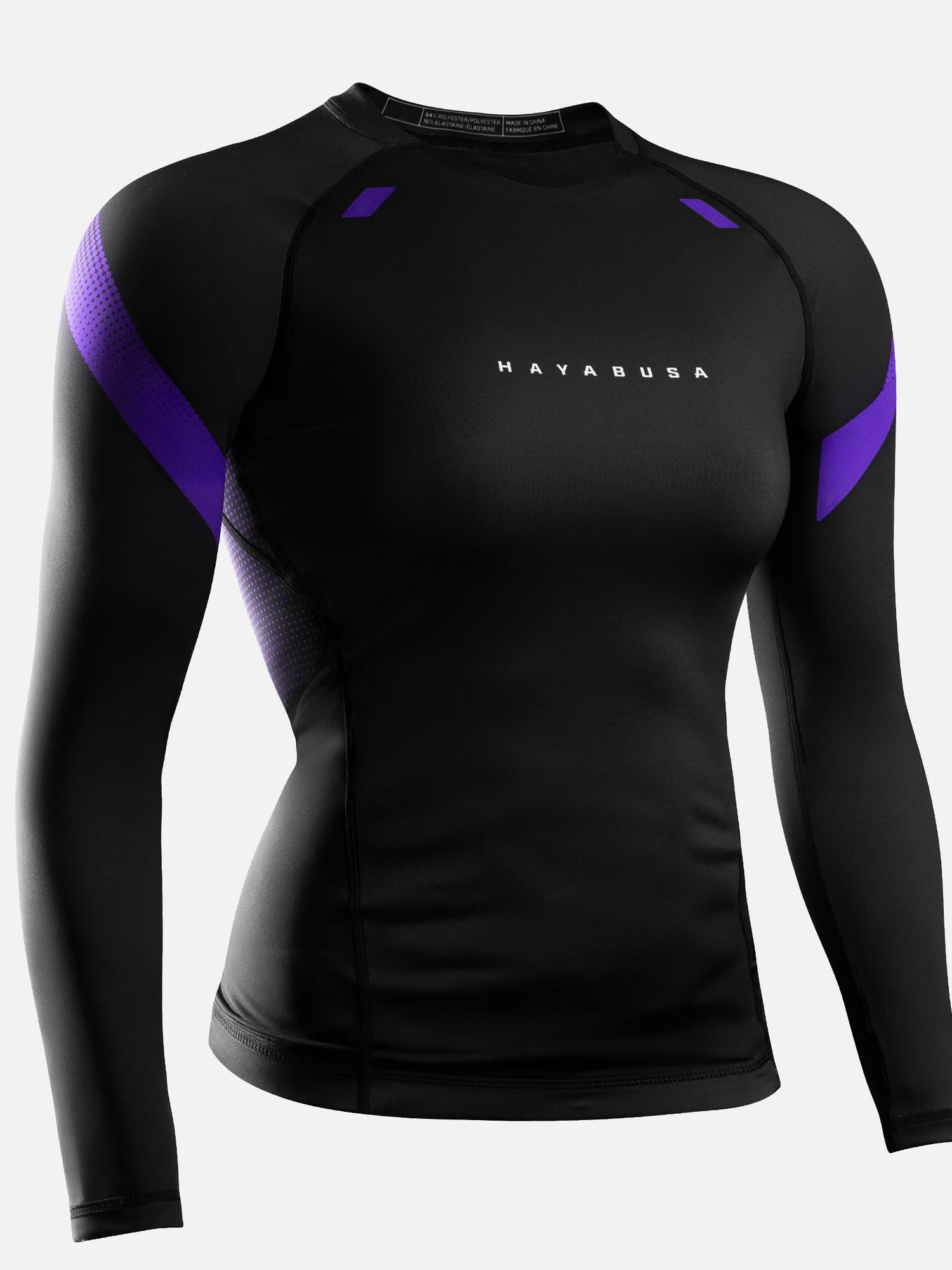 Rashguard Hayabusa Pro Ranked Manga Larga Mujer – Púrpura