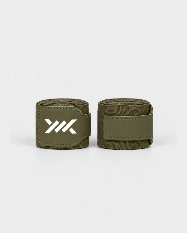Vendas de boxeo Caged Essential – Verde Caqui (incluye bolsa de lavado)