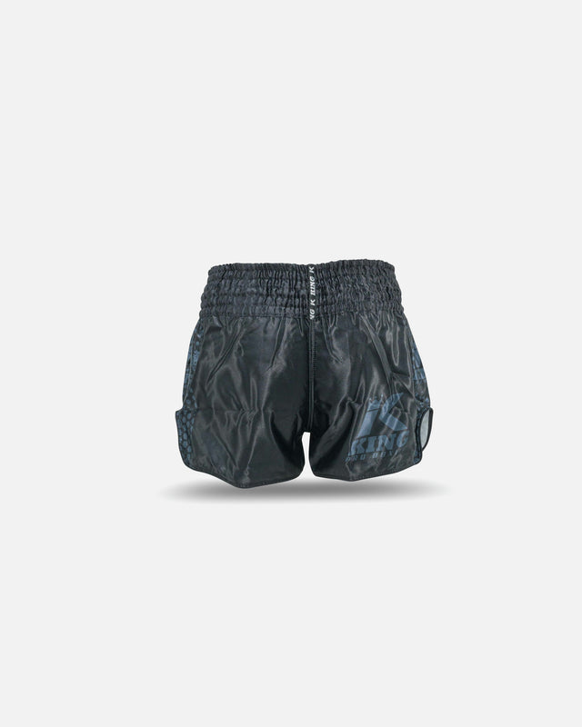 King Pro Boxing Muay-Thai-Shorts Hexagon 1 Kinder – Schwarz