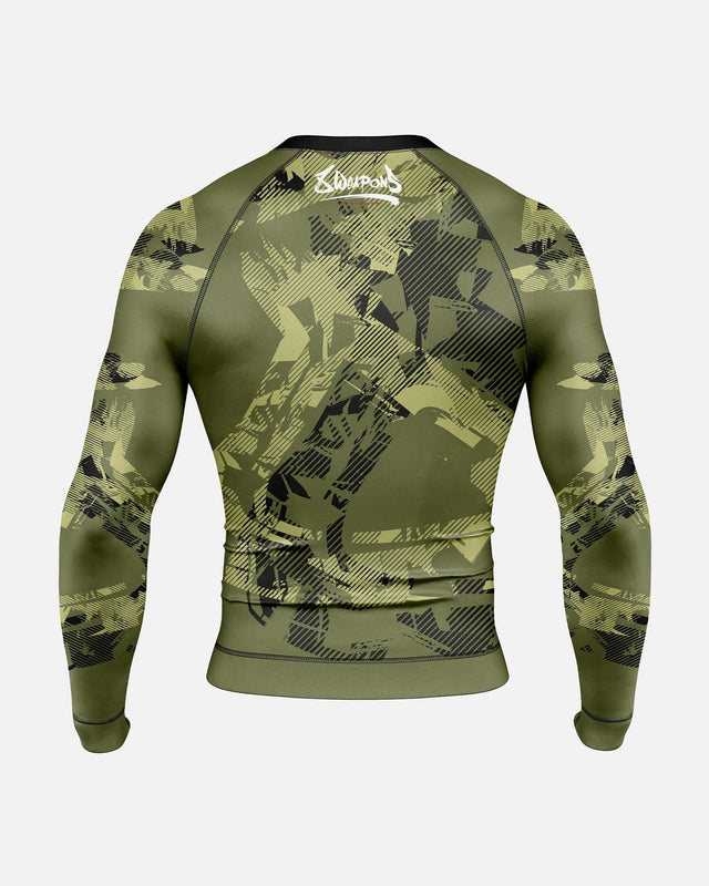 8 WEAPONS Rashguard Hit 2.0 - Olivgrön/Svart