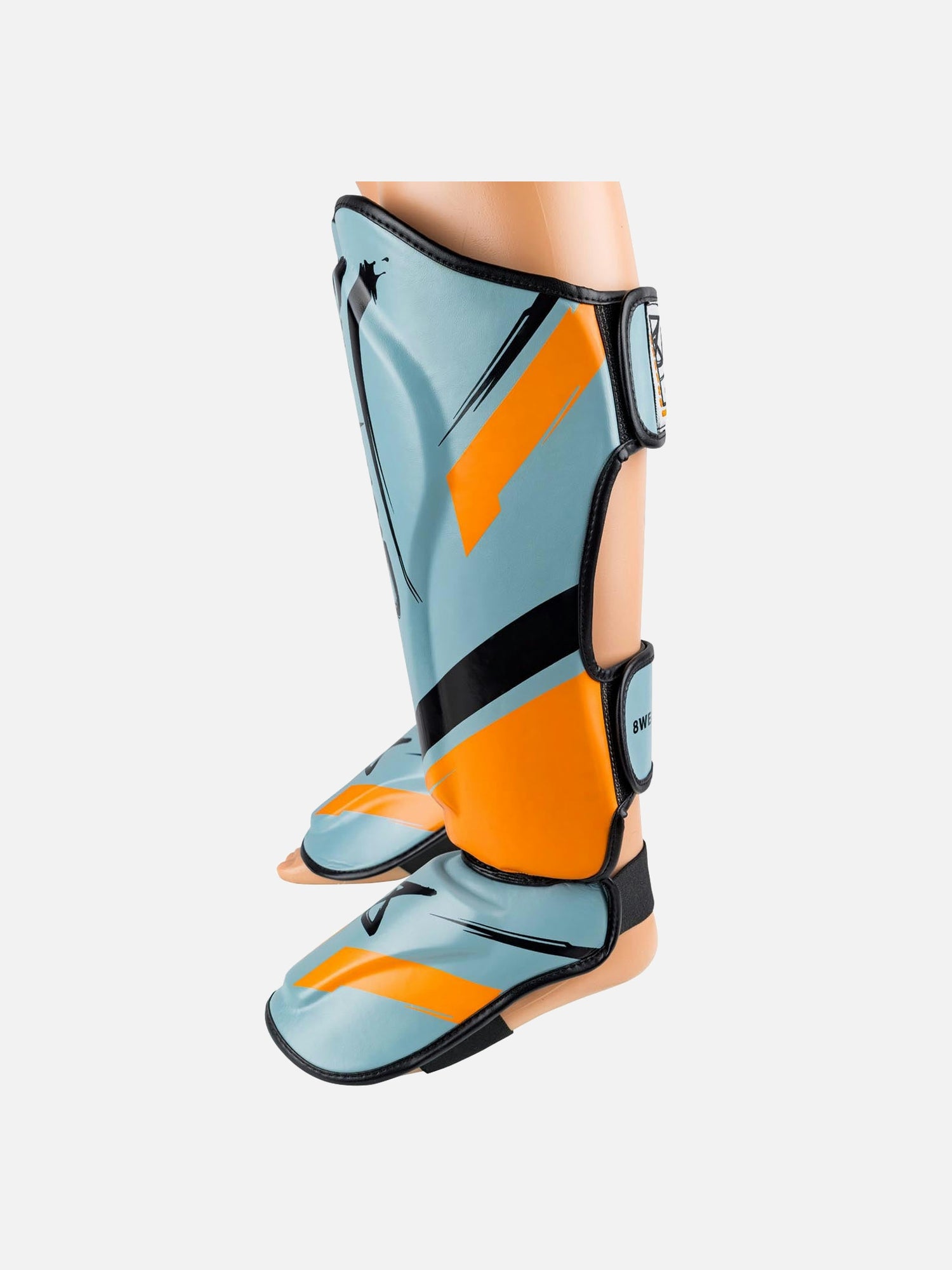 Espinilleras 8 WEAPONS Shift – Gris hielo/Naranja