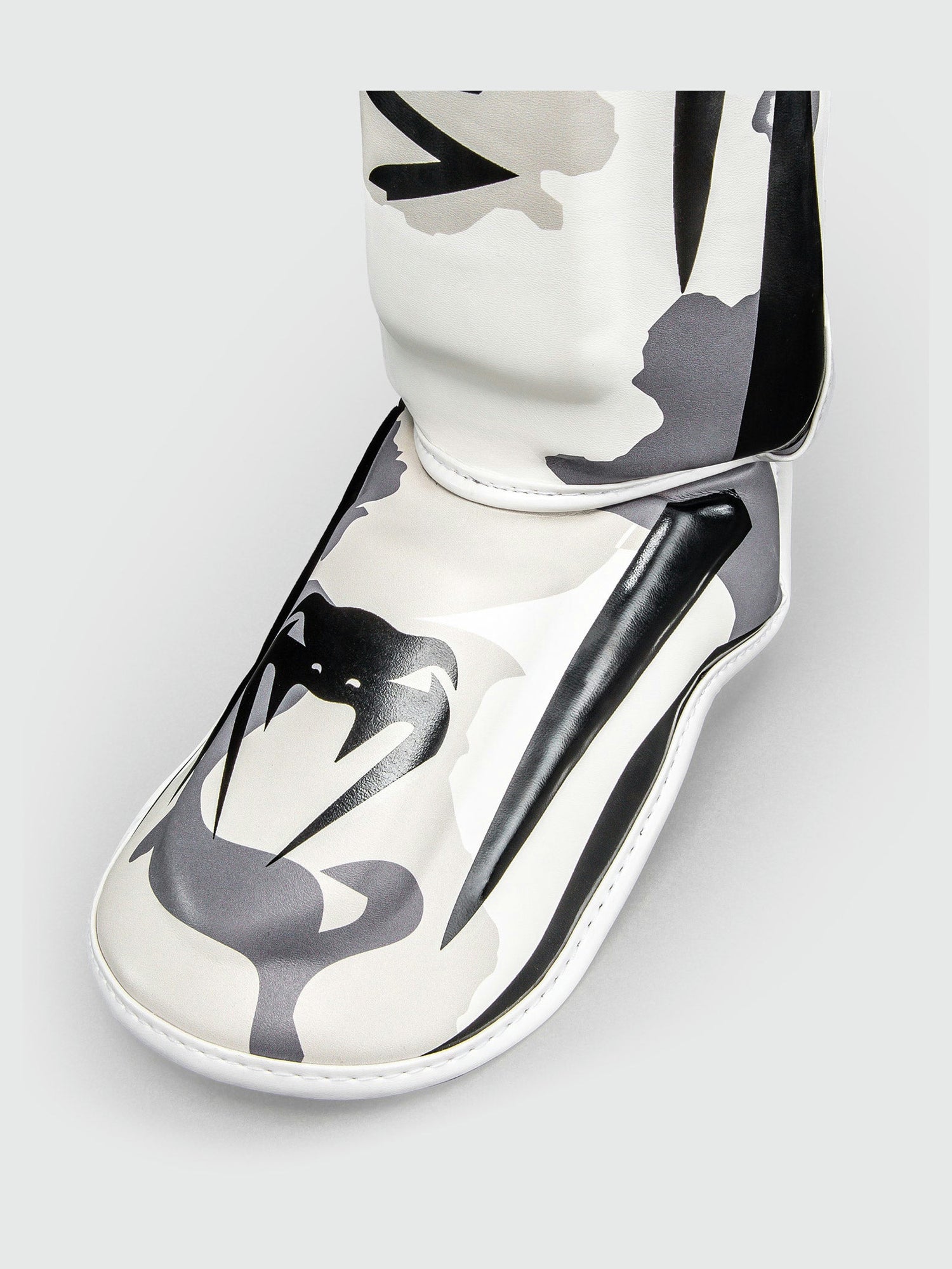 Venum Elite Shin Guards - White/Grey Marl