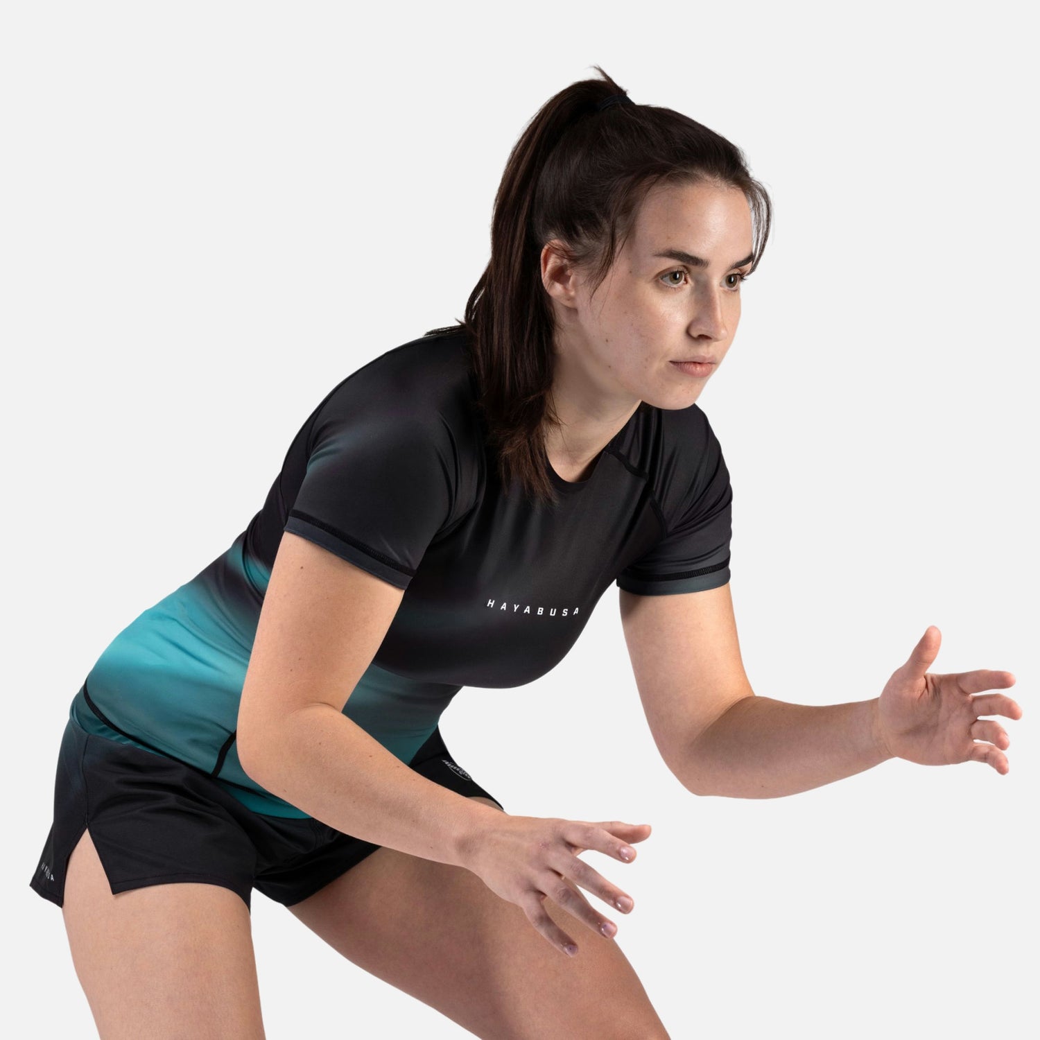 Rashguard Hayabusa Apex Nova Mangas Curtas Mulher - Petróleo