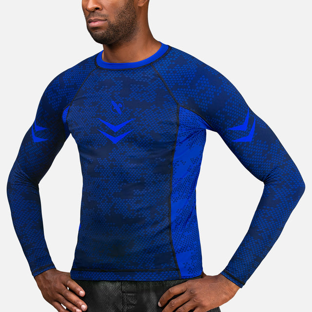 Hayabusa Rashguard Ranked Mâneci Lungi - Albastru