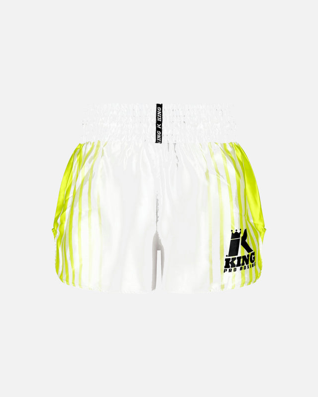 Pantaloni scurți Muay Thai King Pro Boxing Bloodline – Alb
