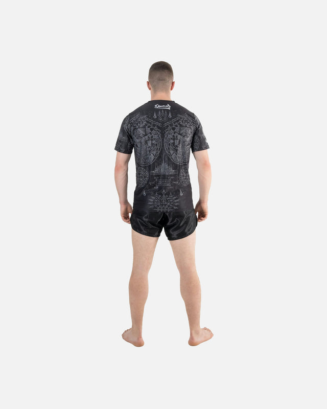 Camiseta 8 WEAPONS Hanuman Yant – Negro/Gris