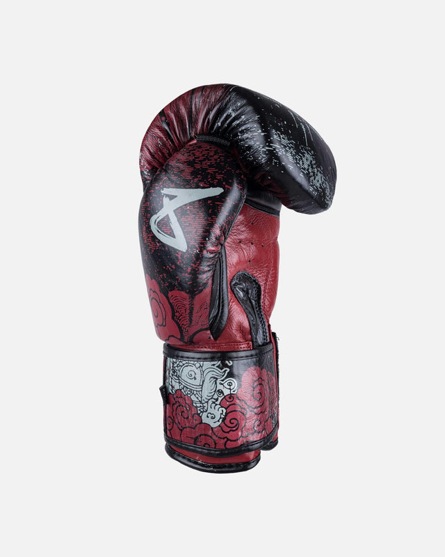 Luvas de boxe 8 WEAPONS Hanuman Yant – Preto/Vermelho