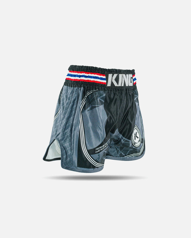 King Pro Boxing Muay Thai Shorts Flag – Black