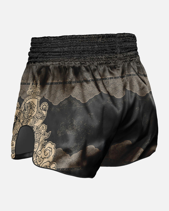 Pantaloncini Muay Thai 8 WEAPONS Hanuman – Nero/Oro