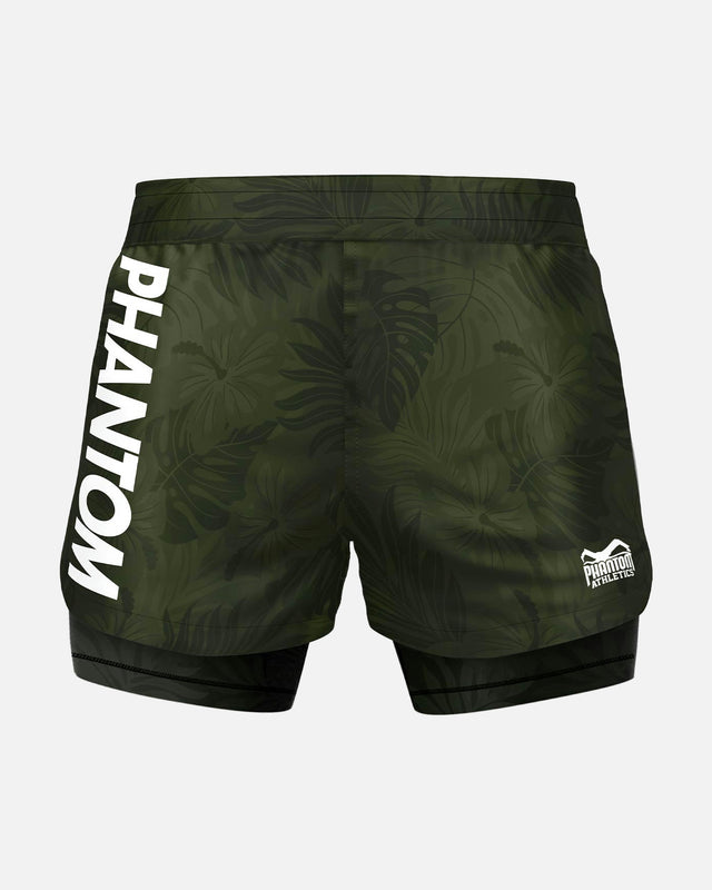 Shorts de MMA Phantom Athletics Fusion 2in1 Jungle – Vert