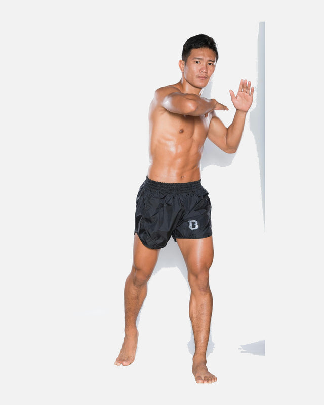 Booster Muay Thai Shorts Retro Hybrid - Black