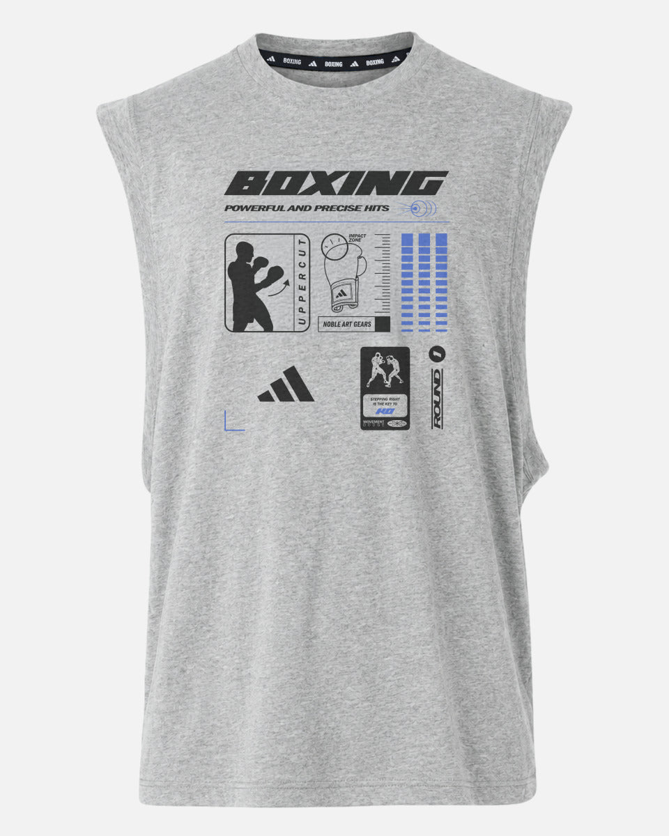 Triko Adidas Boxing Graphic Line SL – Šedé