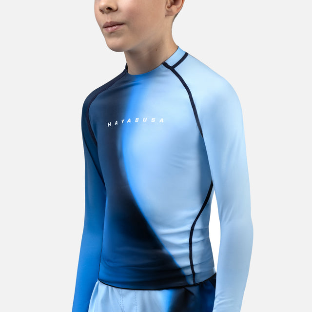Rashguard Hayabusa Apex Nova Maniche Lunghe Bambini - Blu