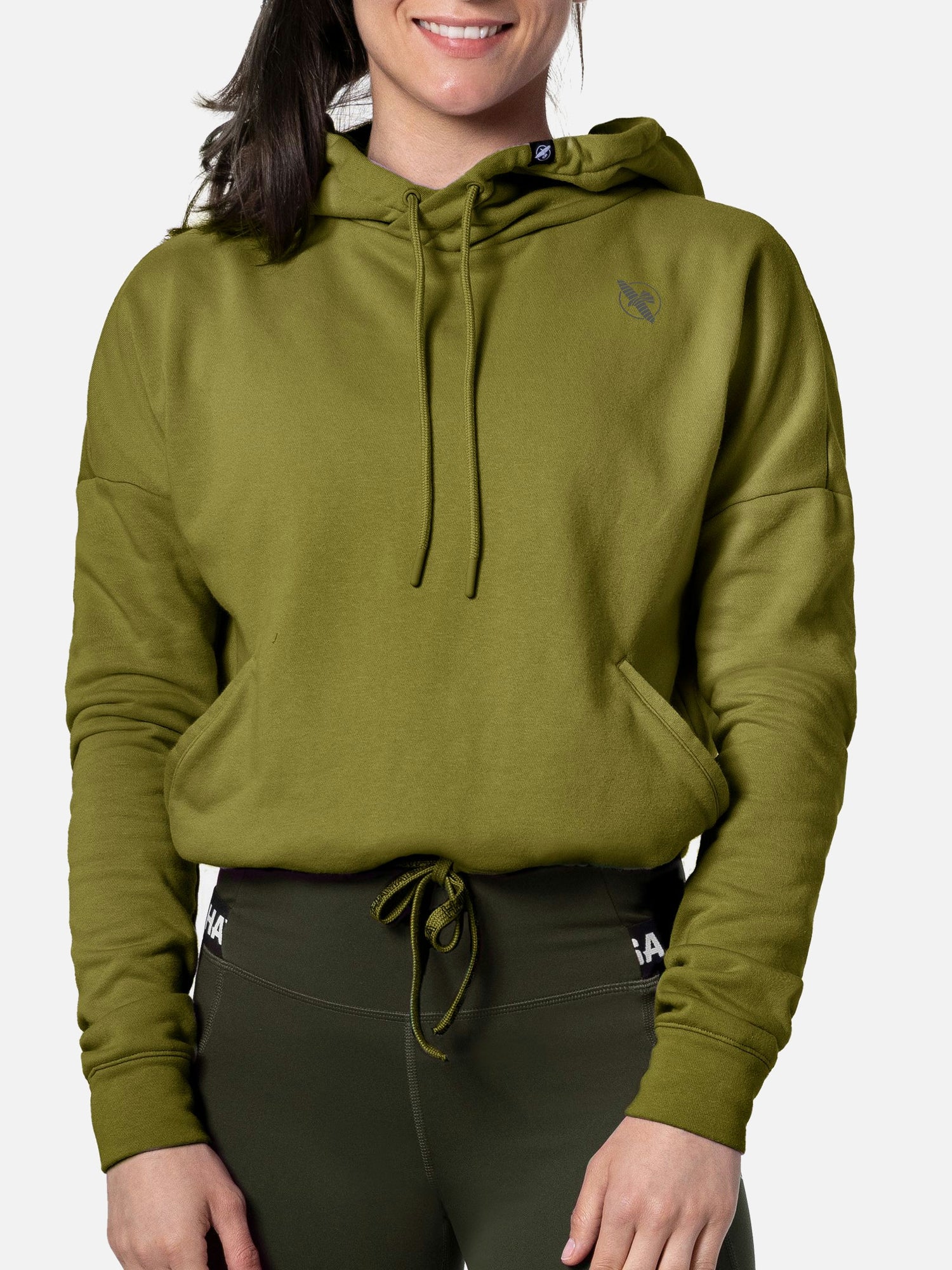 Hayabusa Hoodie Cozy Fleece til kvinder - Olivengrøn
