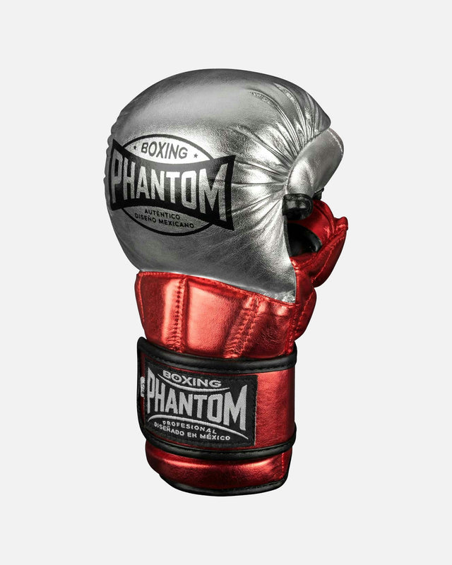 Gants de MMA Phantom Athletics Mexico – Argent/Rouge
