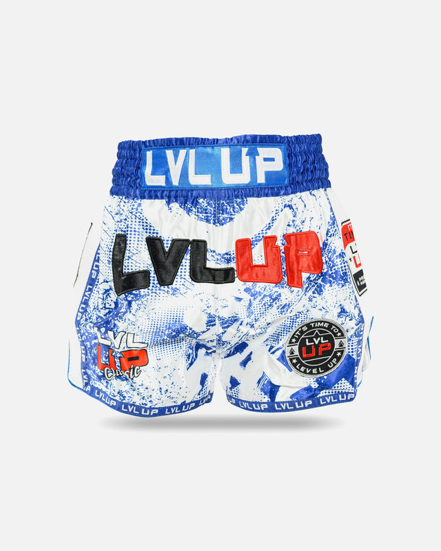 Spodenki Muay Thai LVL UP Stadium – Niebieskie