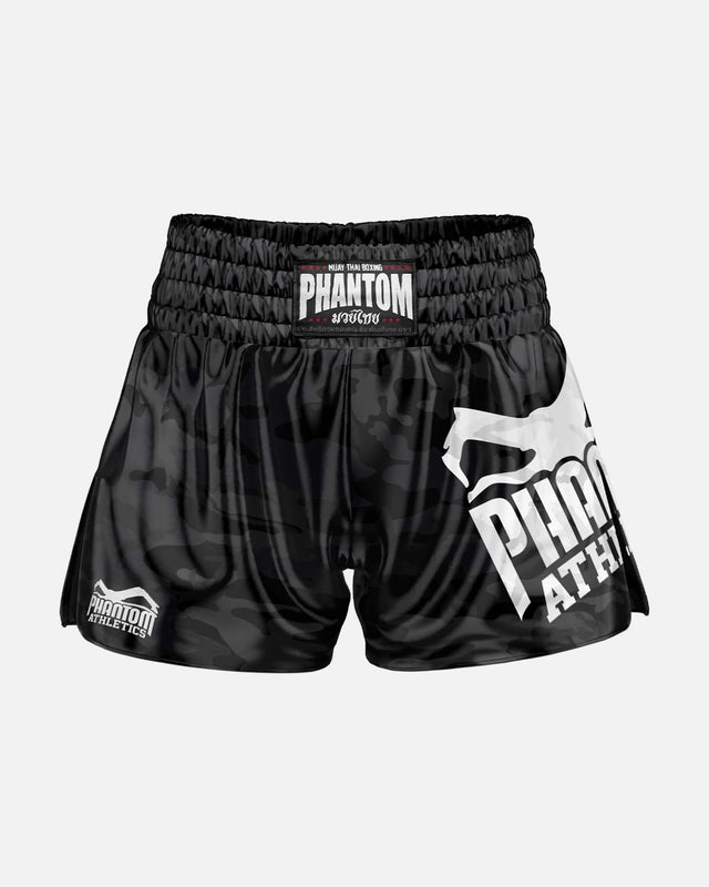 Calções de Muay Thai Phantom Athletics Camo – Preto