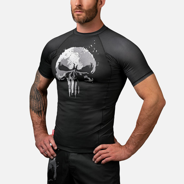 Hayabusa x Marvel Rashguard The Punisher Kurzarm – Schwarz