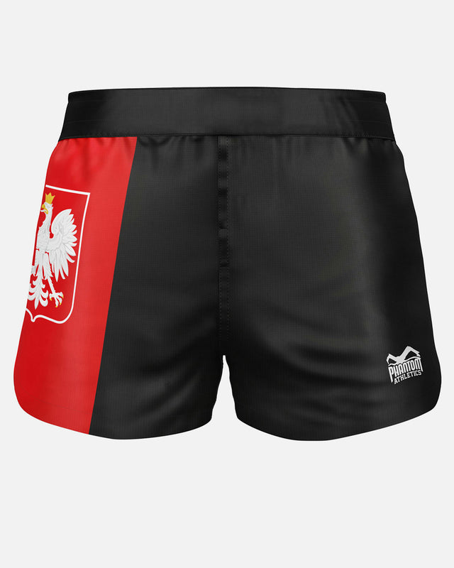 Phantom Athletics MMA Shorts FUSION-R Team Poland - Zwart/Rood/Wit