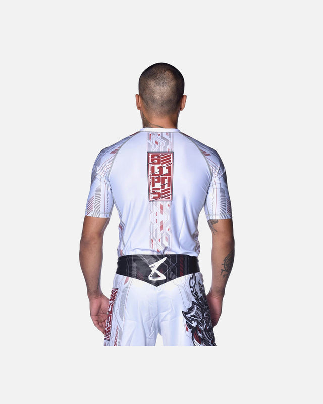 Rashguard 8 WEAPONS Samurai 2.0 – Bílá/Červená
