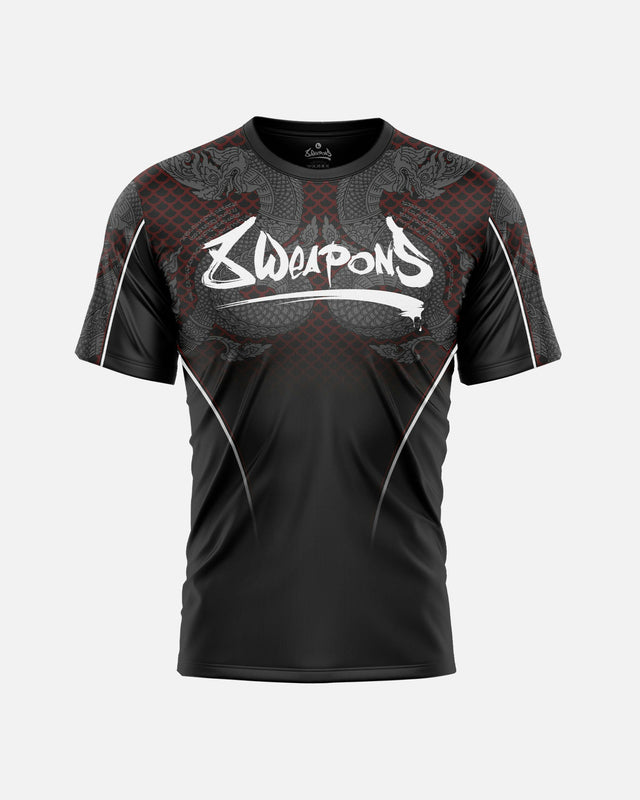 8 WEAPONS T-shirt Functionel Naga Yant – Sort/Rød