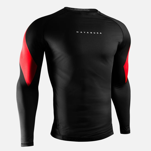 Rashguard Hayabusa Pro Ranked Manga Larga – Negro