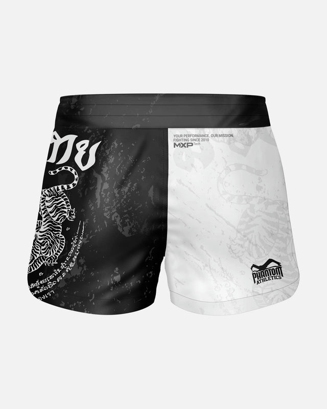 Phantom Athletics Muay-Thai-Shorts Fusion – Schwarz/Weiß
