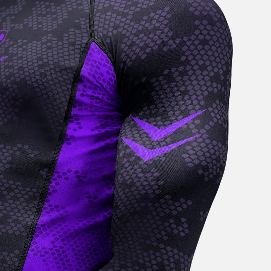 Rashguard Hayabusa Ranked Manga Larga – Púrpura