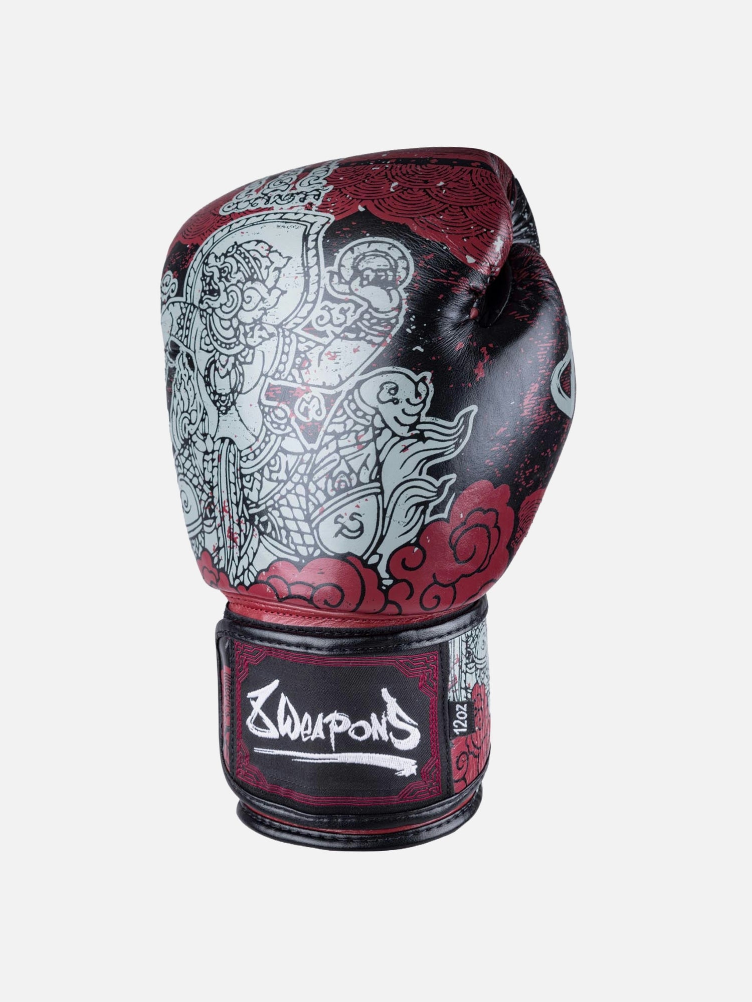 Luvas de boxe 8 WEAPONS Hanuman Yant – Preto/Vermelho