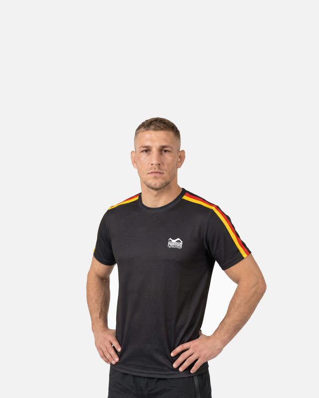 Triko Phantom Athletics T-Shirt EVO+ Germany AS – Černá/Červená/Zlatá
