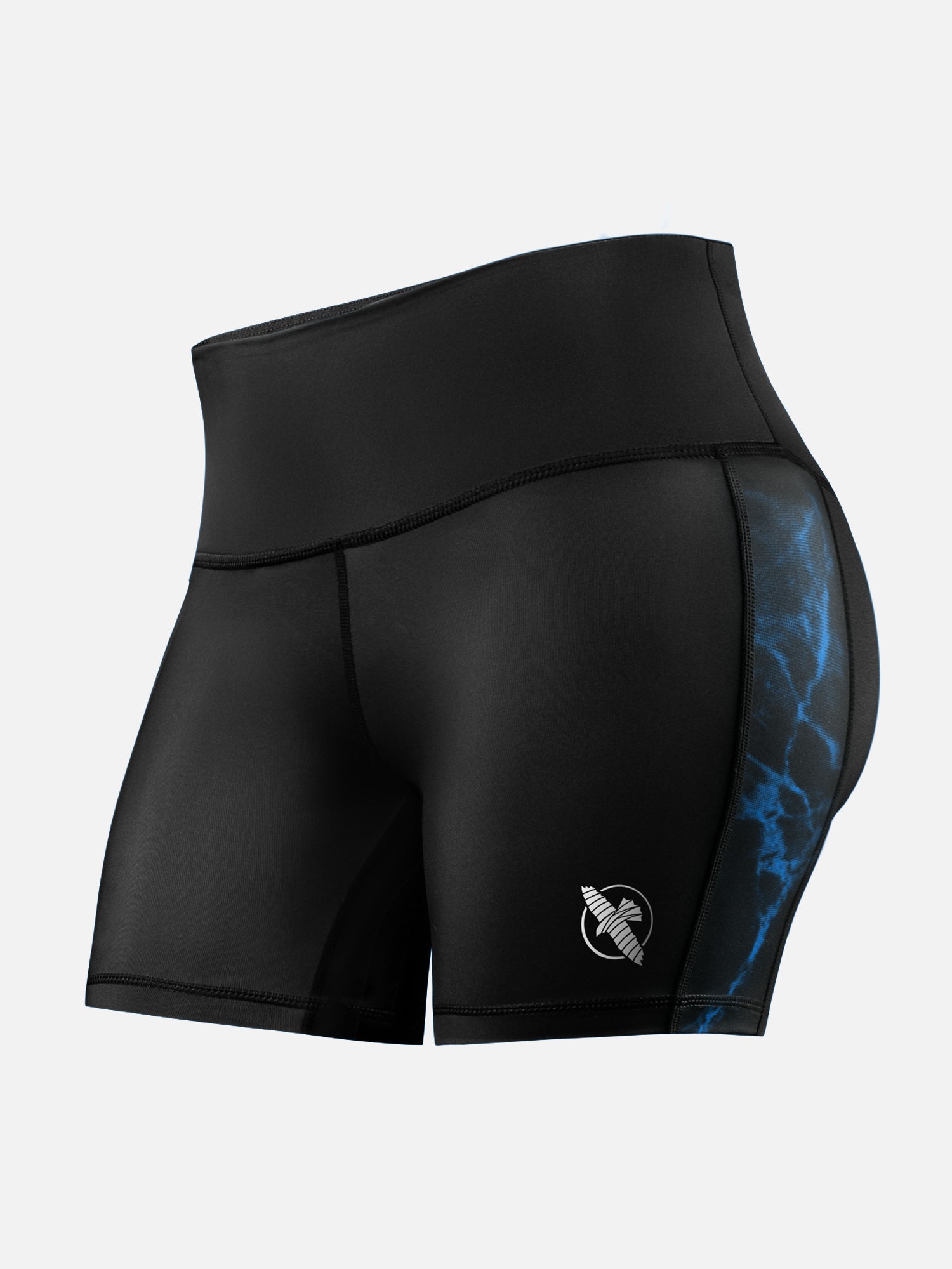 Hayabusa x UFC BJJ Kompressionsshorts til kvinder - Sort/Blå