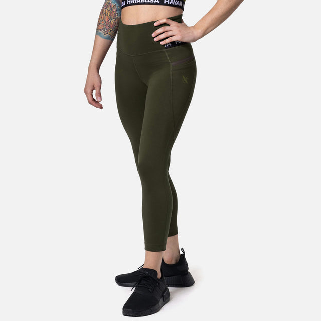 Leggings Hayabusa High Rise 3/4 Femme – Vert olive