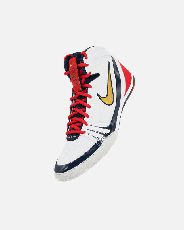 Botas de lucha Nike Freek SE - Blanco/Oro/Azul marino