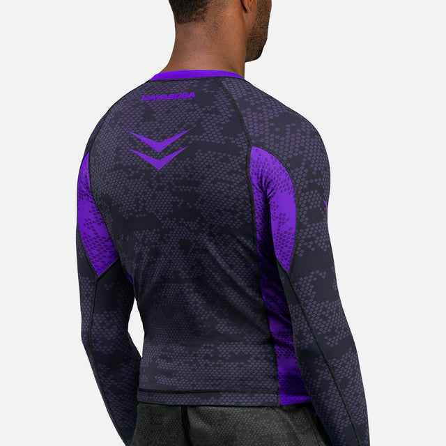 Rashguard Hayabusa Ranked Manga Larga – Púrpura