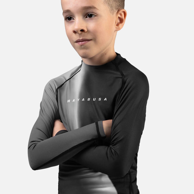 Rashguard Hayabusa Apex Nova Maniche Lunghe Bambini – Nero
