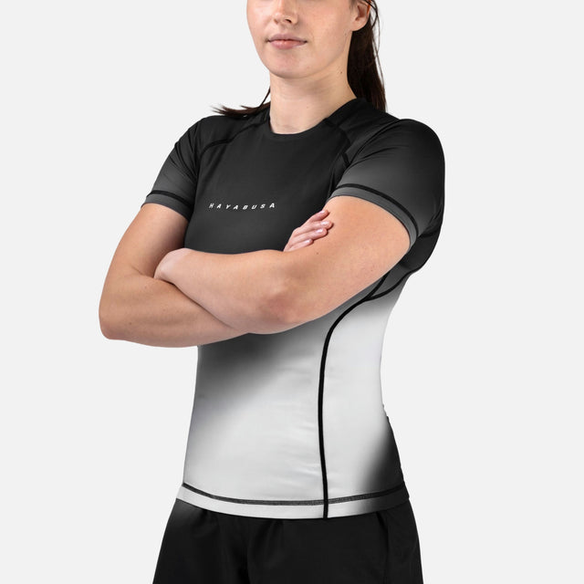 Rashguard Hayabusa Apex Nova Korte Rękaw Damskie – Szare