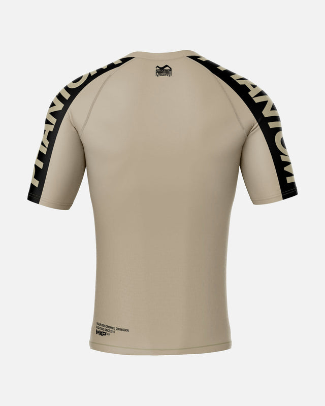 Phantom Athletics Rashguard EVO Apex Korte Mouwen – Sand