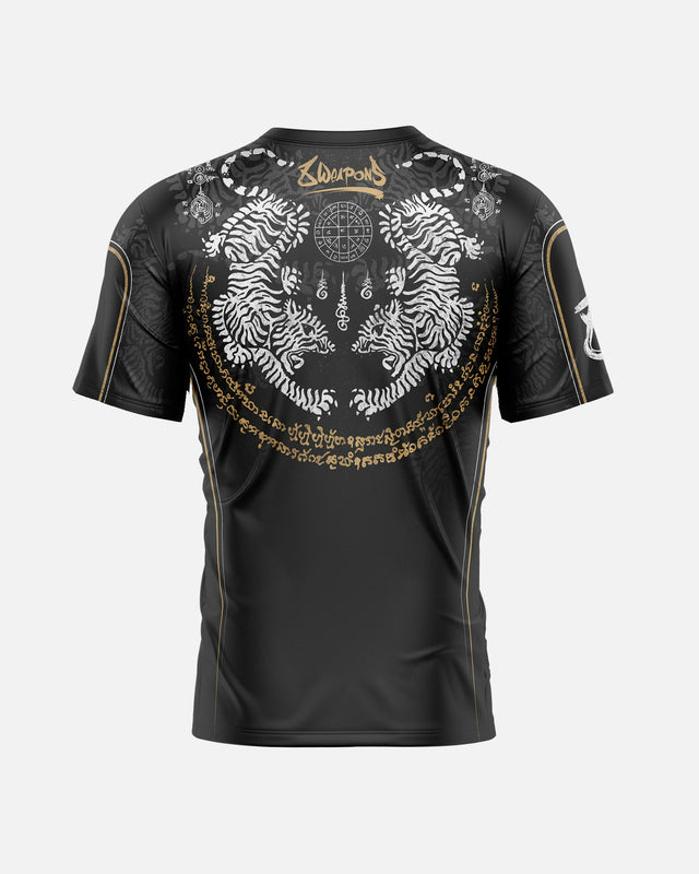 Koszulka funkcyjna 8 WEAPONS Tiger Yant – Czarna/Żółta