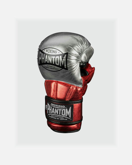 Luvas de MMA Phantom Athletics Mexico – Prateado/Vermelho