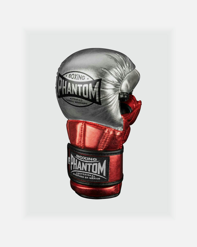 Rękawice MMA Phantom Athletics Mexico – Srebrno/Czerwone