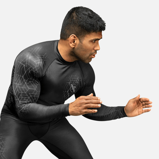 Hayabusa Rashguard Geo Lange Ärmel – Grau