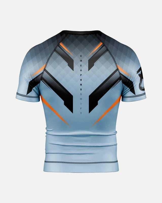 Rashguard 8 WEAPONS Shift – Ledově šedá/Oranžová