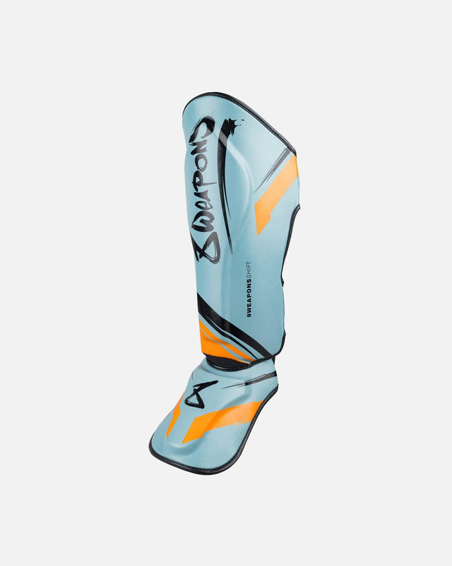 Espinilleras 8 WEAPONS Shift – Gris hielo/Naranja