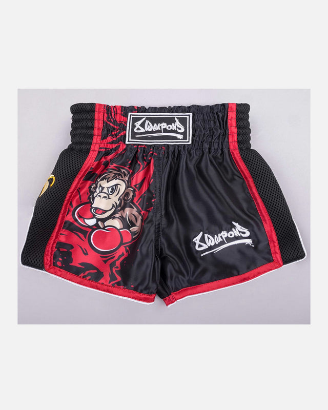 Spodenki Muay Thai 8 WEAPONS Joe – Czarne/Czerwone