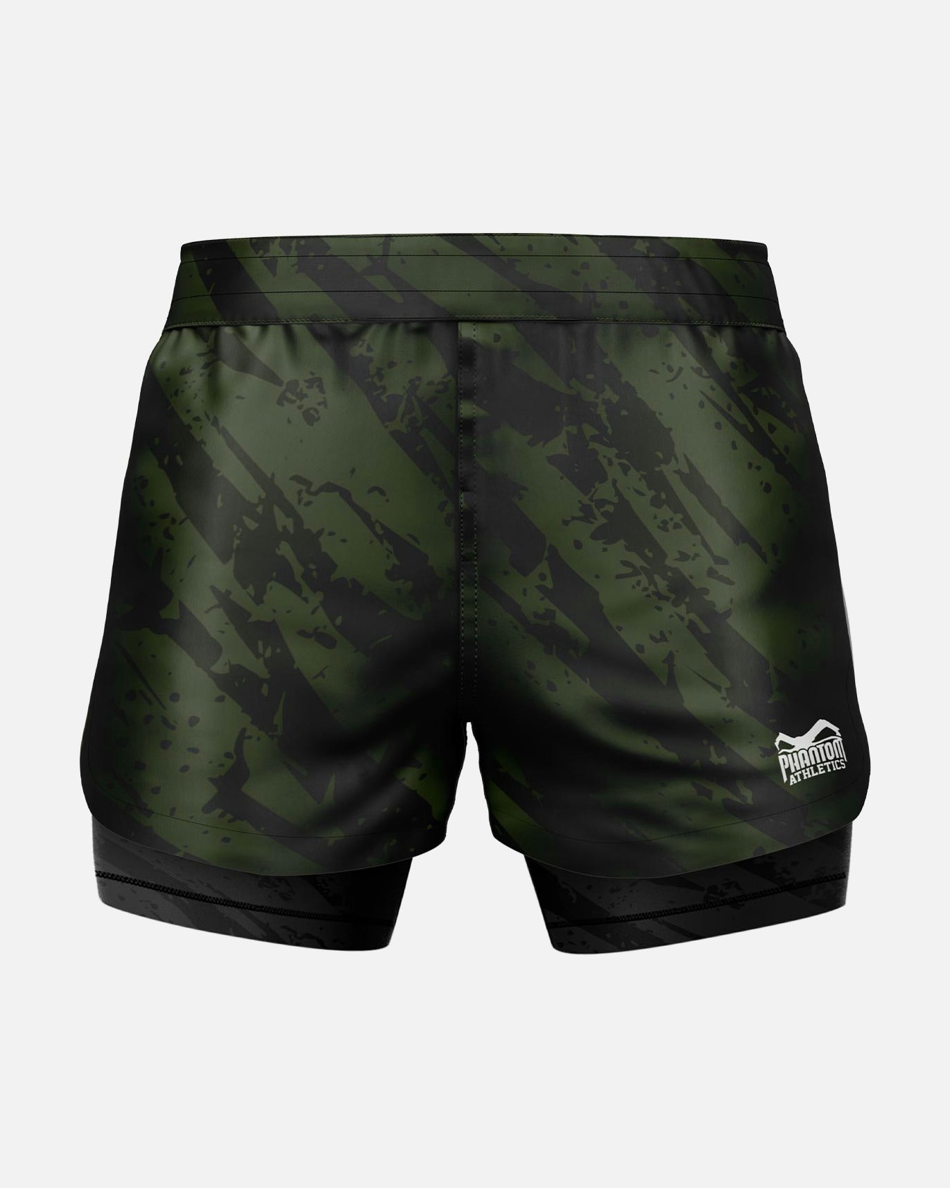 MMA trenky Phantom Athletics Fusion 2in1 Camo Tiger – Zelené